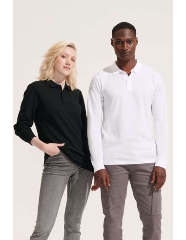 SOL-04241-Unisex Long Sleeve Polo Shirt Planet